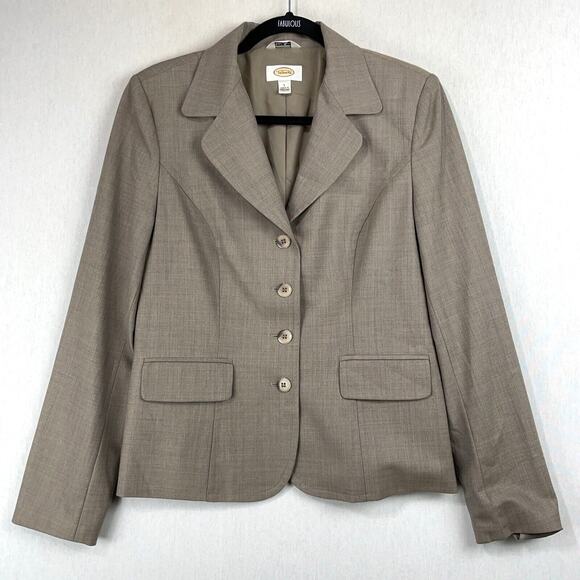 Talbots Blazer Suit Jacket Size 6 Brown Wool Career Academia Preppy Professional - Picture 1 of 11
